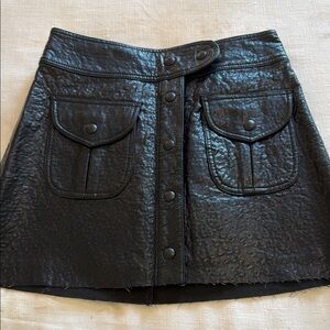 Black Leather Skirt